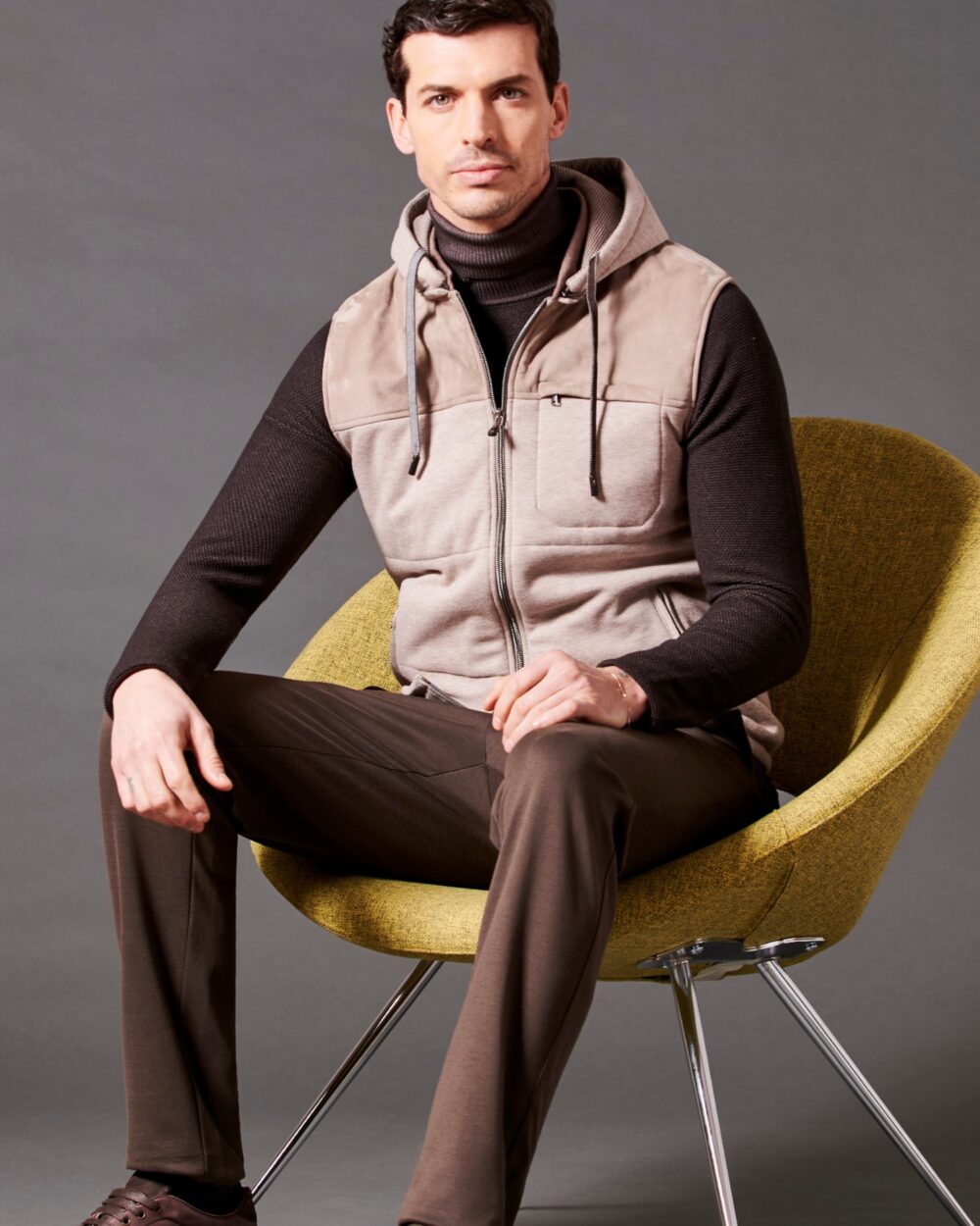 SUEDE PADDED VEST