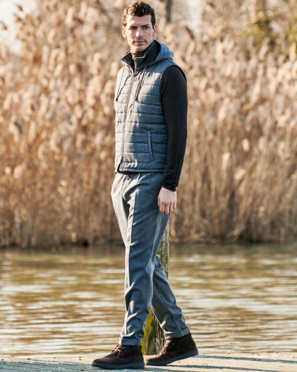 LUXURIOUS PADDED WOOLCOT VEST