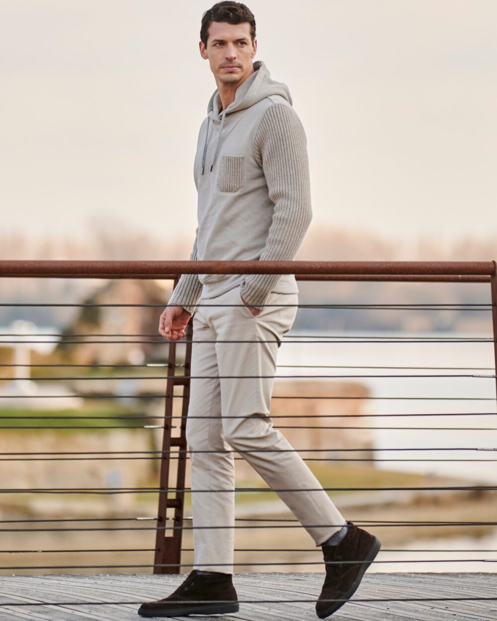 WARM COTTON HOODY SWEATER