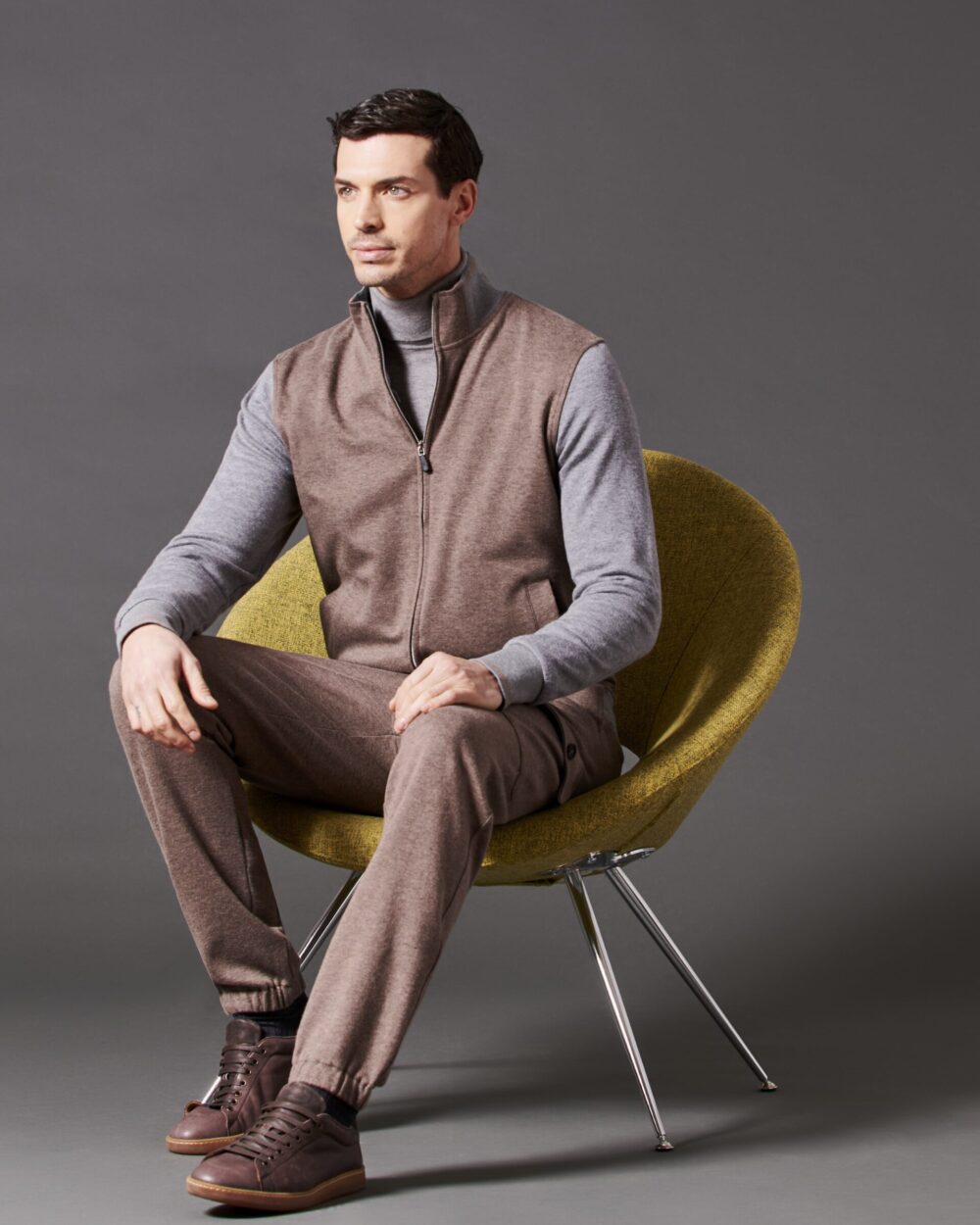 PREMIUM MELANGE COTTON CASHMERE TRACKSUIT