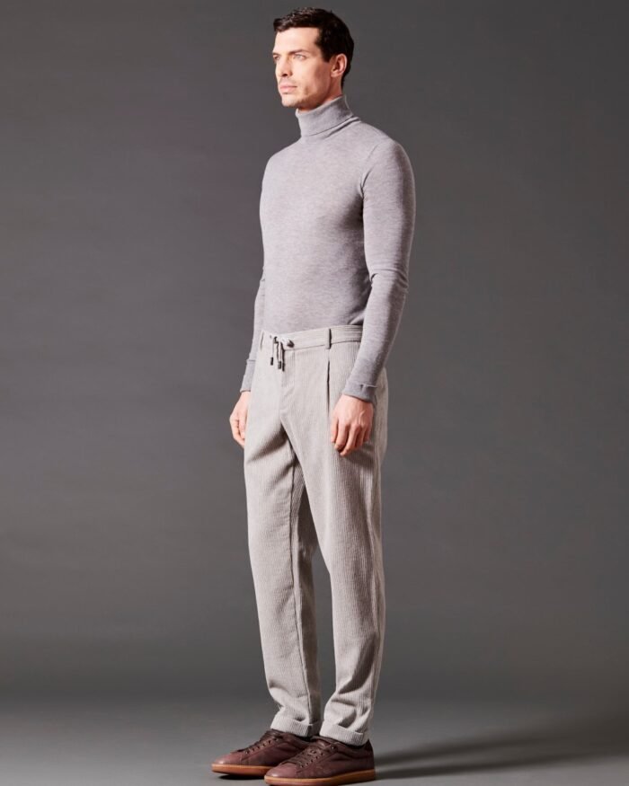 WOOL CASHMERE VELVET PANTS