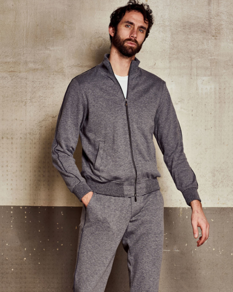 LUXURY-LEISURE IN DOUBLE CASHCOT MELANGE FLEECE