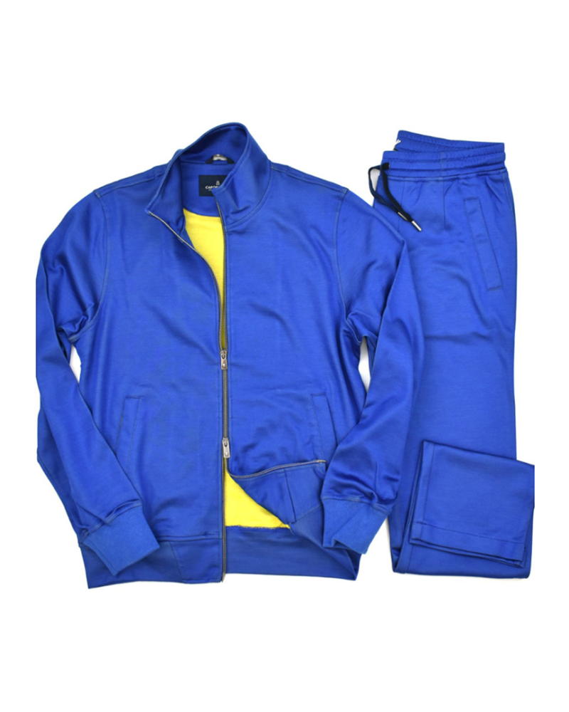 COTTON SILK LIGHT FLEECE LEISURE SUIT