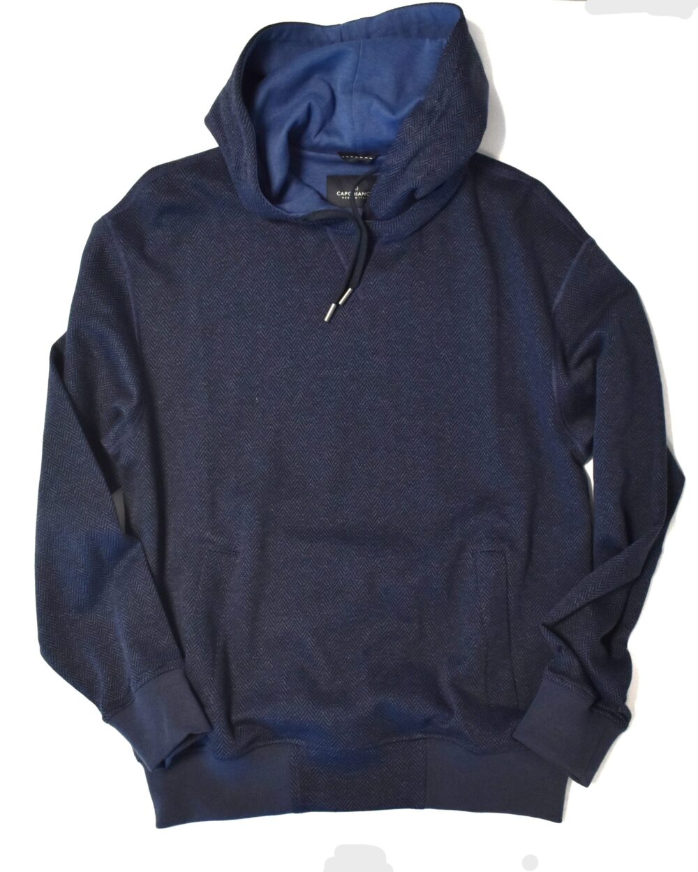 LONG FIBER COTTON CHEVRON HOODY