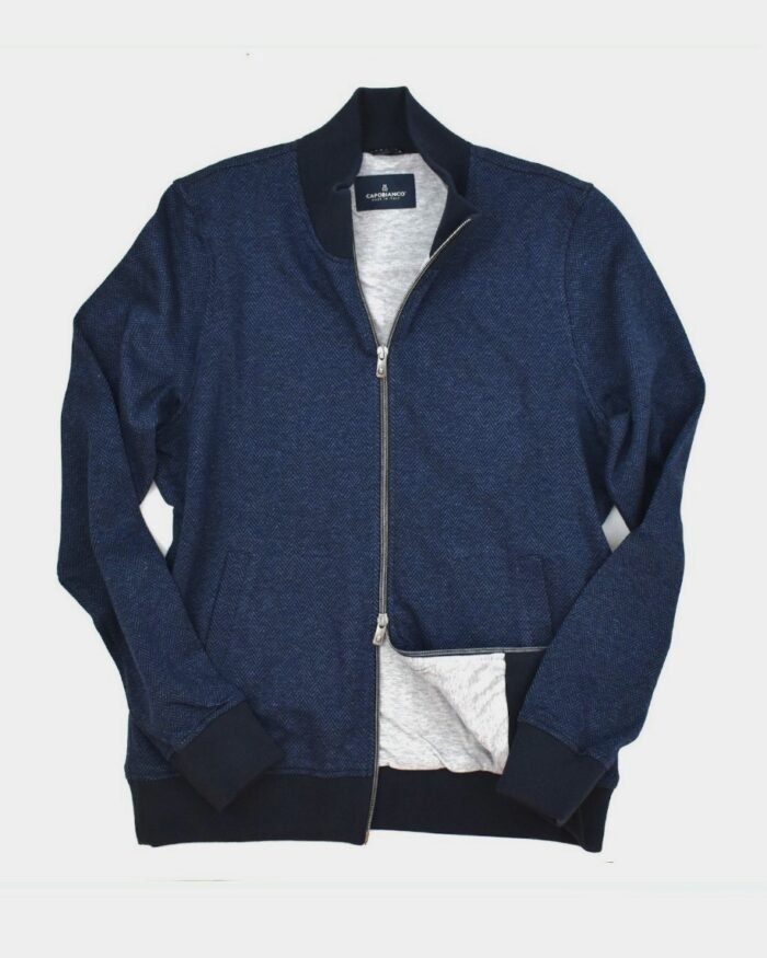 LONG FIBER MELANGE COTTON ZIPPER
