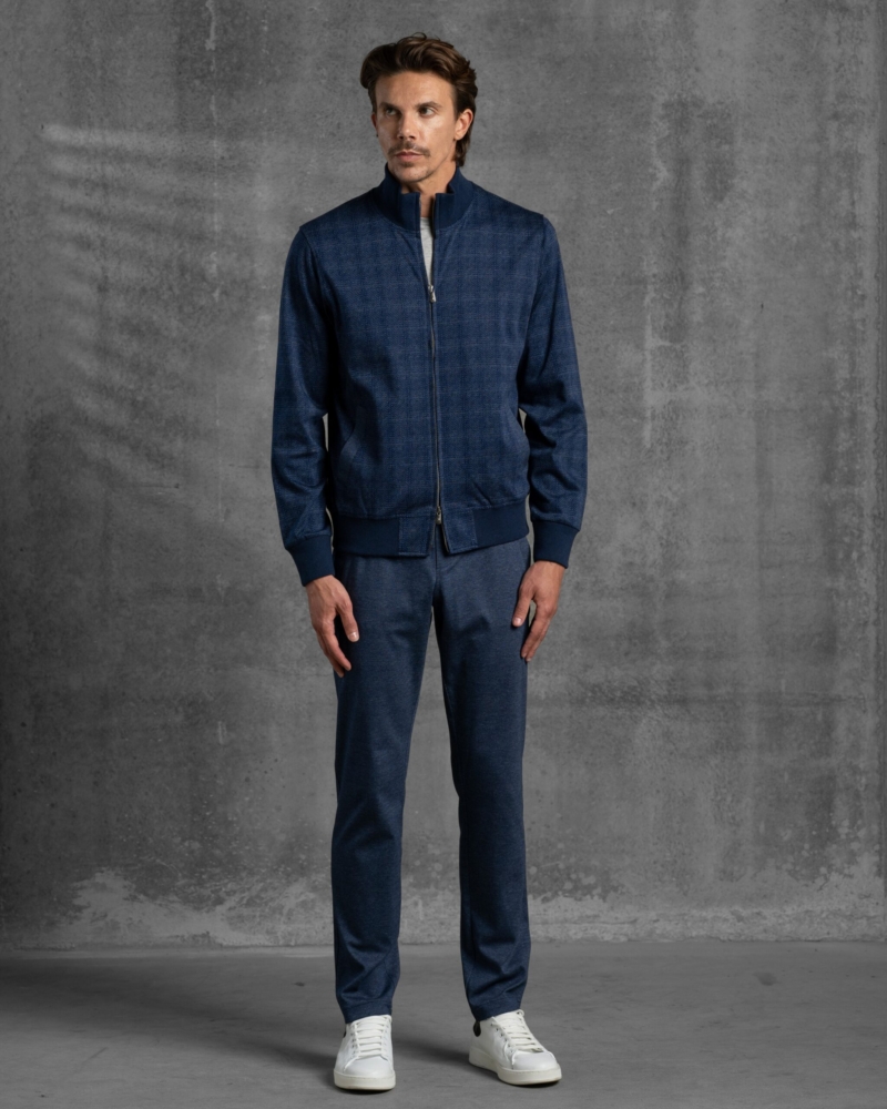 SUPIMA COTTON SET WITH FULL‑ZIP SWEATER AND PANTS