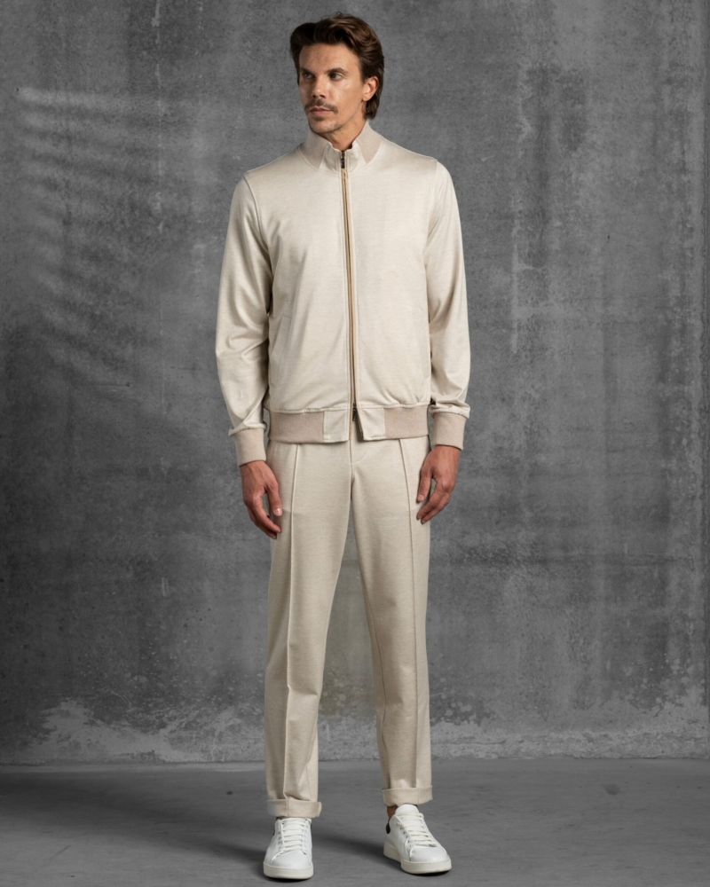 MELANGE SUPIMA COTTON JERSEY LEISURE SUIT