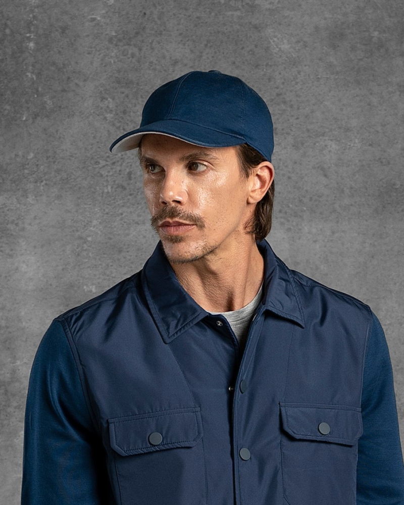 BASEBALL HAT IN MELANGE SUPIMA COTTON FLEECE