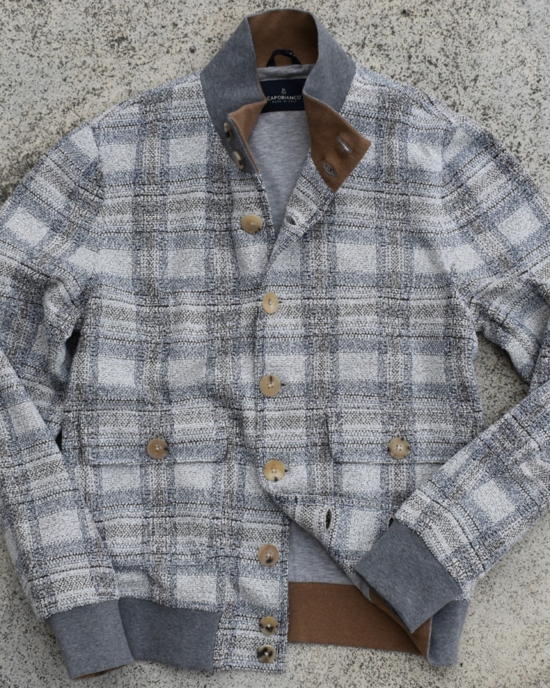 TARTAN BOUCLÉ BLOUSON
