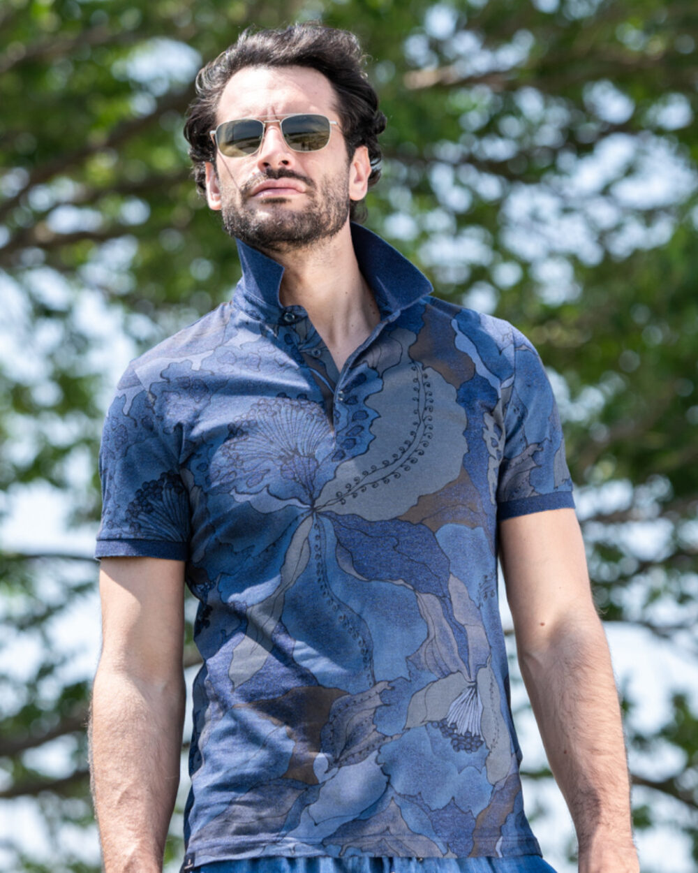 SUPIMA COTTON PATTERNED POLO