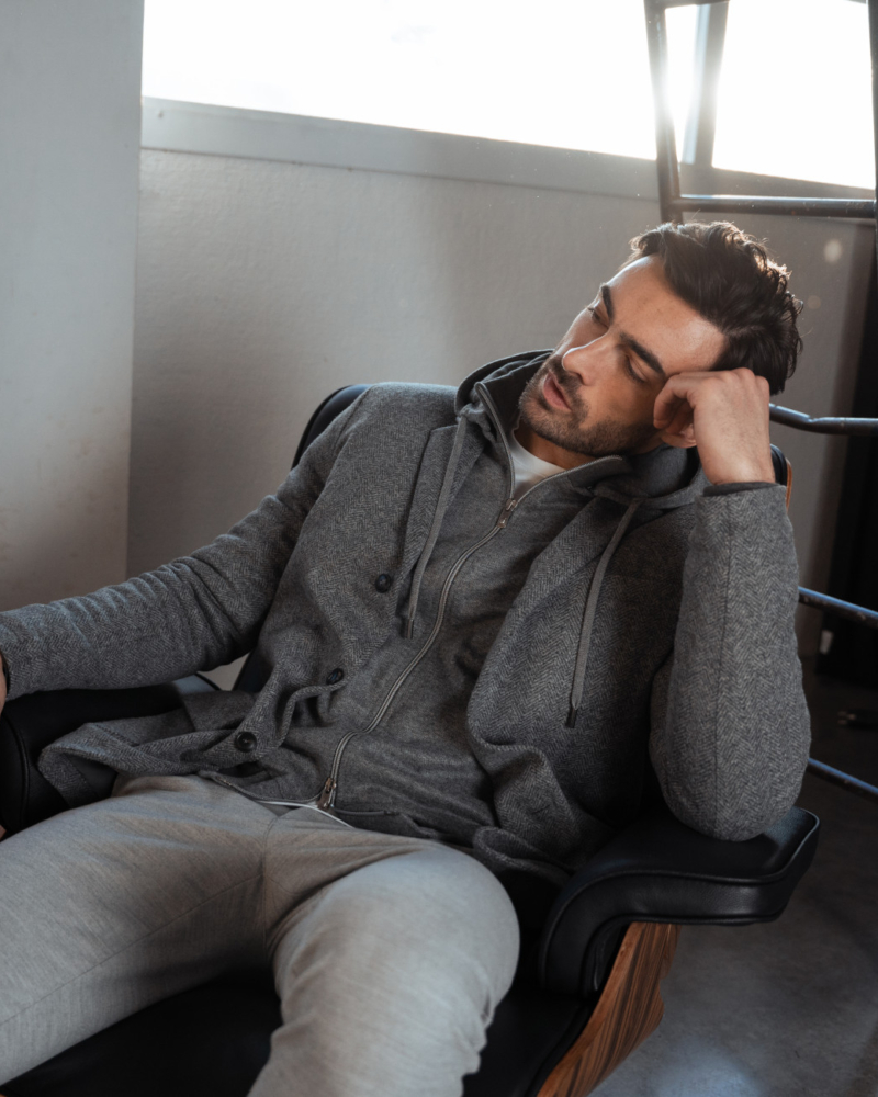 CHEVRON BRUSHED JACKET WITH THERMORE