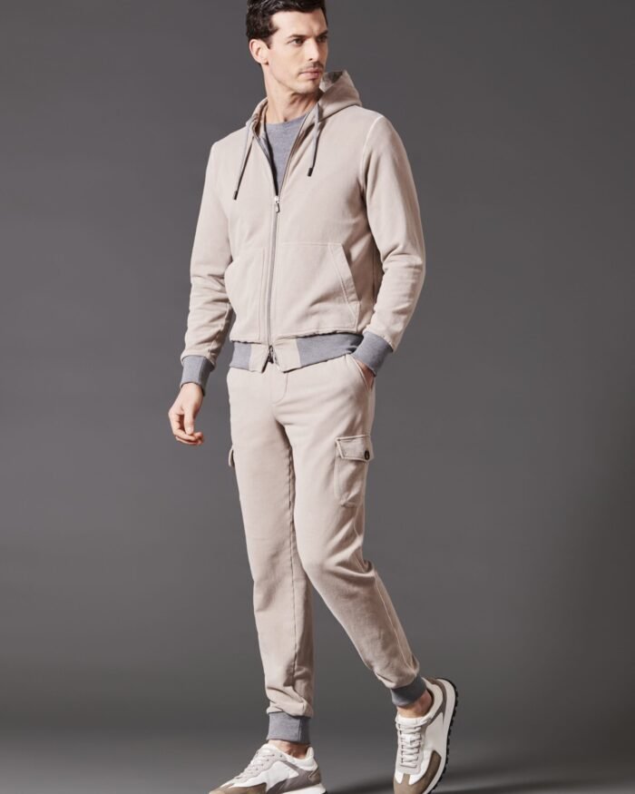 LEISURE SET IN BRUSHED COTTON FLEECE