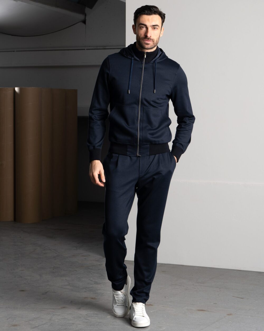 ELEGANT WOOLCOT PIÈD‑DE‑POULE LEISURE SET