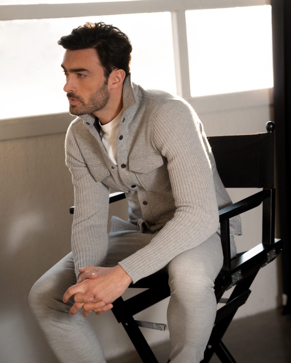 CASUAL-CHIC OVERSHIRT IN BRUSHED WOOLCOT