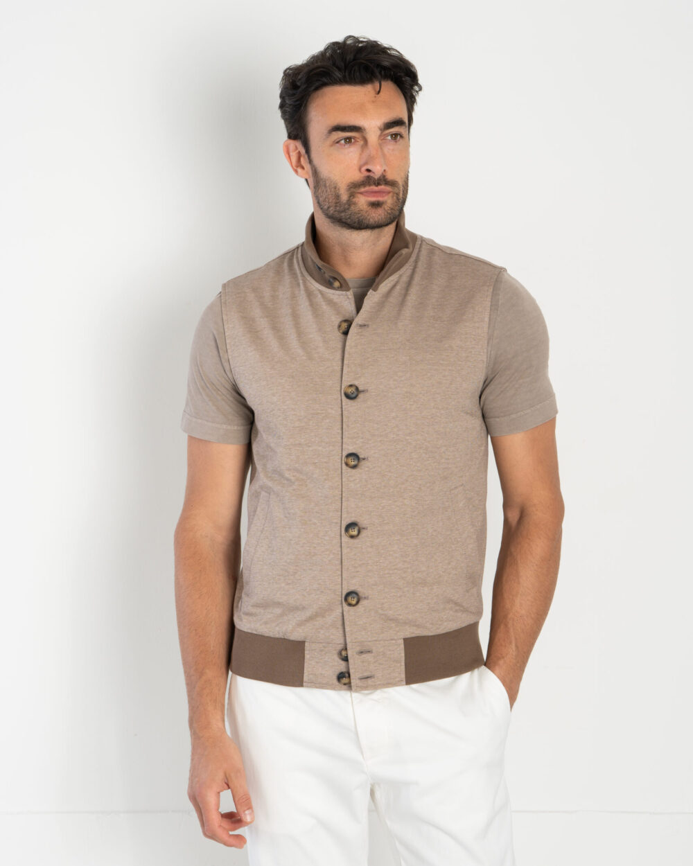 SUPIMA COTTON PIQUET VEST