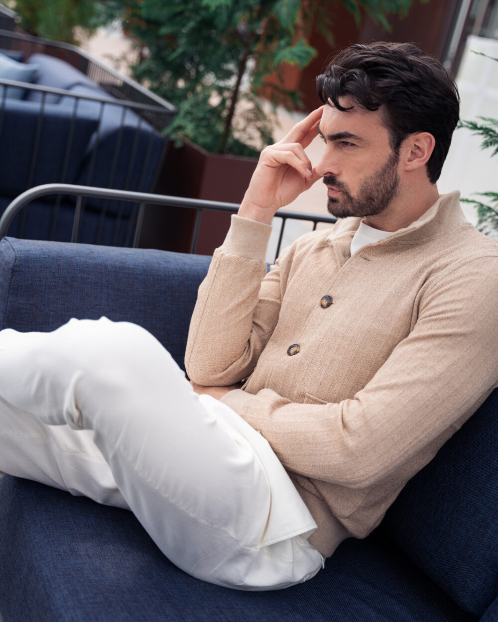 BLOUSON SOFT-JERSEY LINEN-COTTON