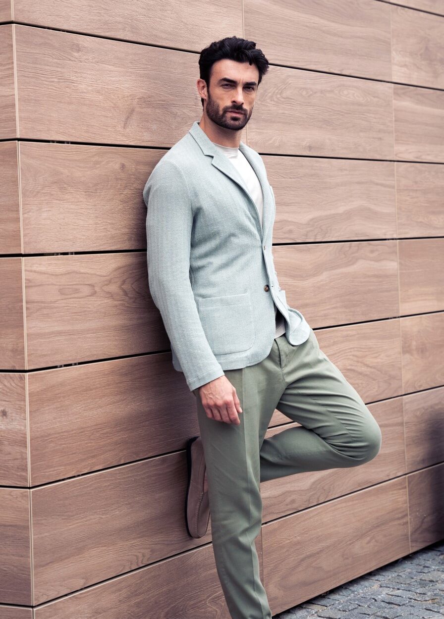 BLAZER SOFT-JERSEY LINEN-COTTON