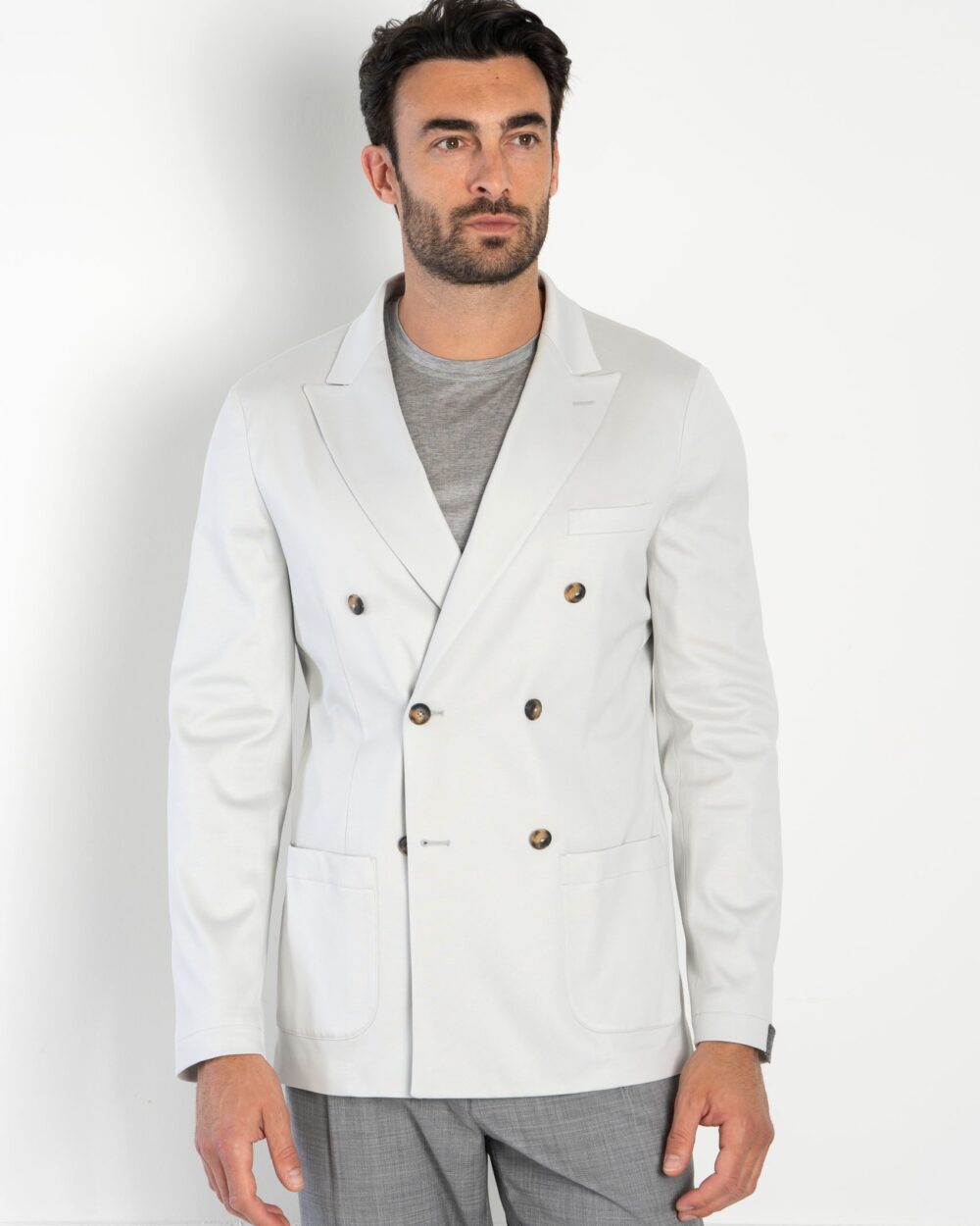 DOUBLE-BREASTED BLAZER SOFT-JERSEY