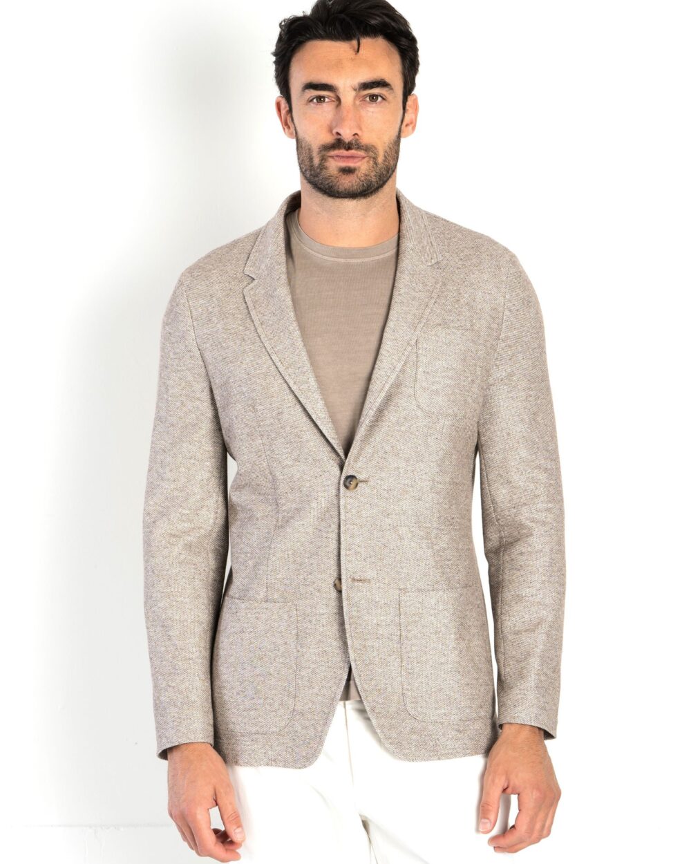 BLAZER SOFT-JERSEY LINEN-COTTON