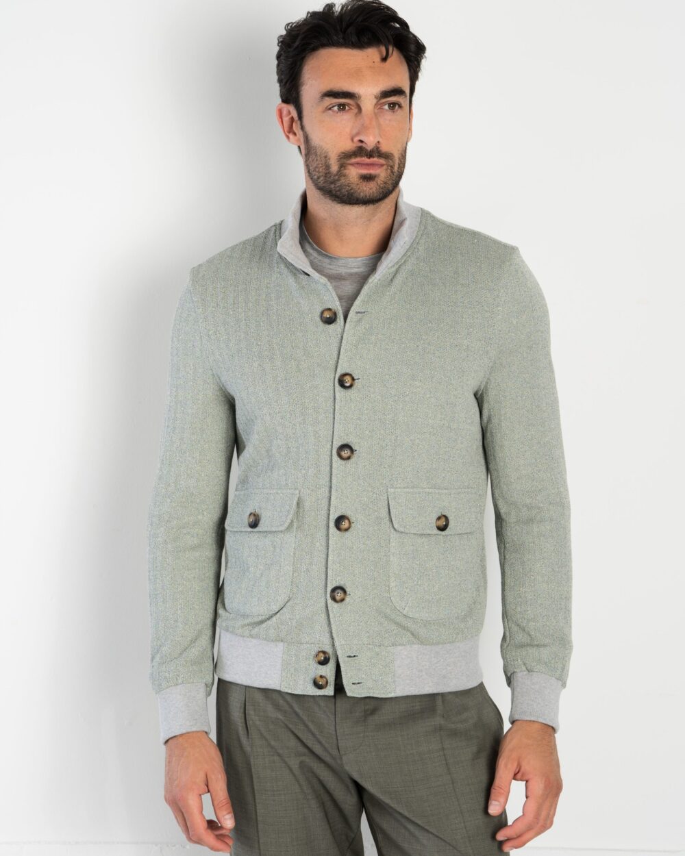 BLOUSON SOFT-JERSEY LINEN-COTTON