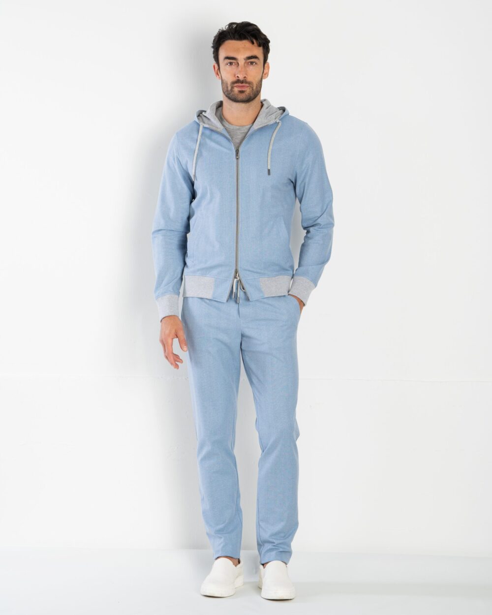 LEISURESUIT SUPIMA COTTON CHEVRON DESIGN