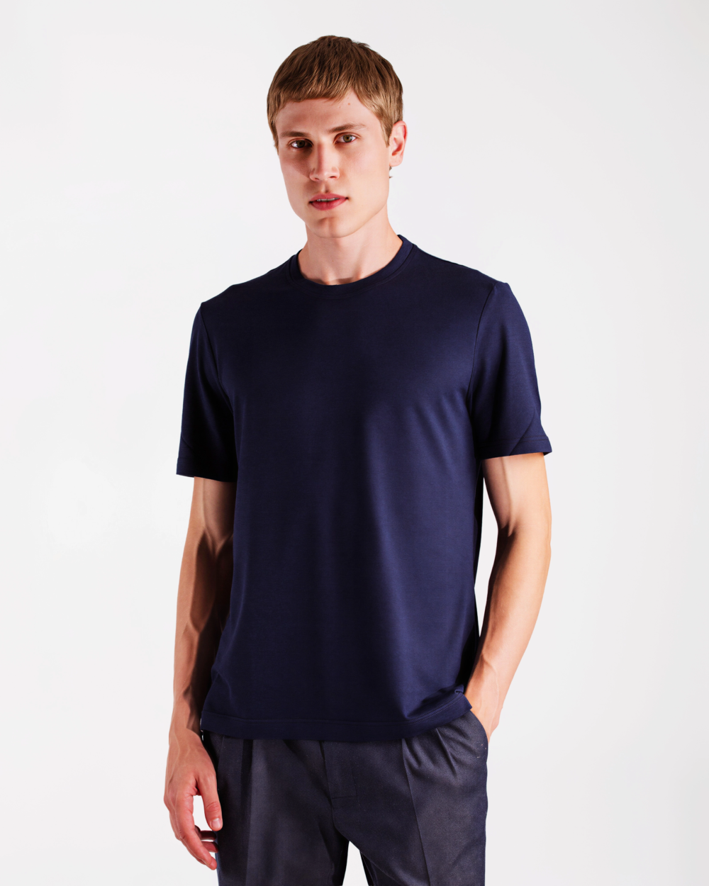 PREMIUM COTTON LYOCELL OXFORD T-SHIRT
