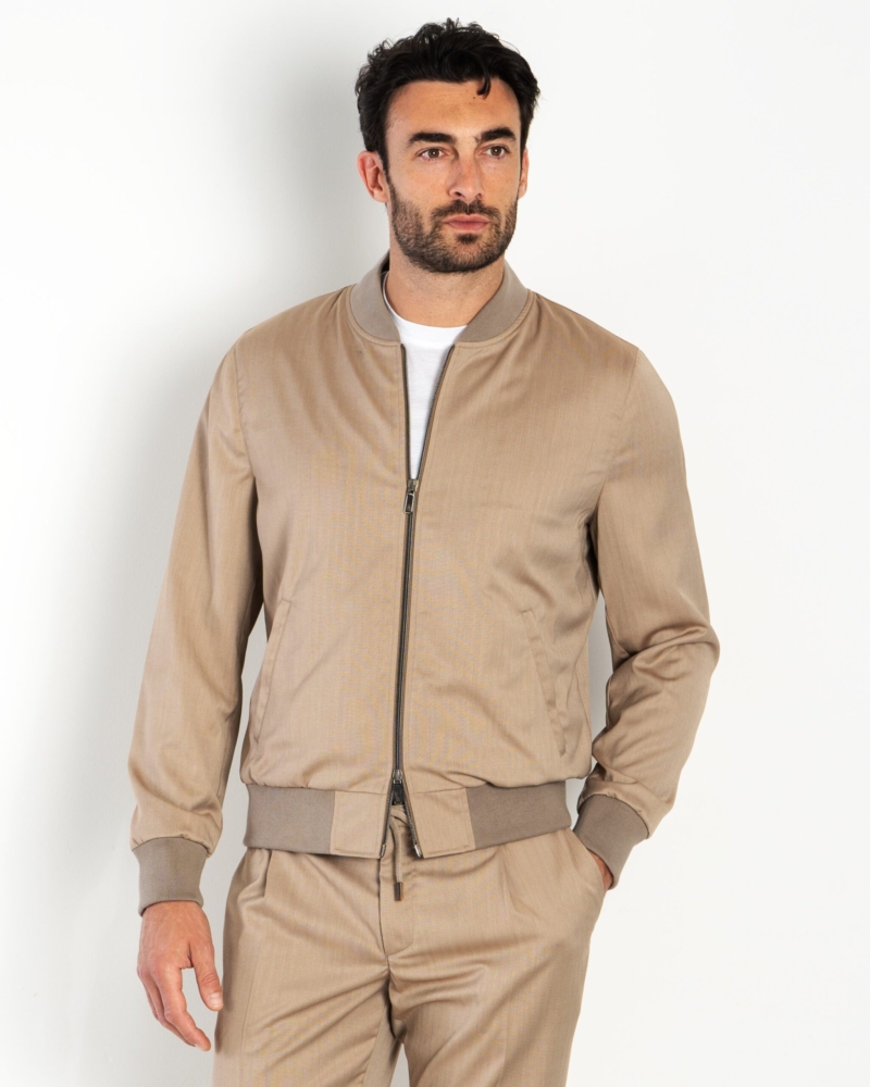 FRESH CHIC BOMBER JACKET IN REFINED COTTON AND LYOCELL