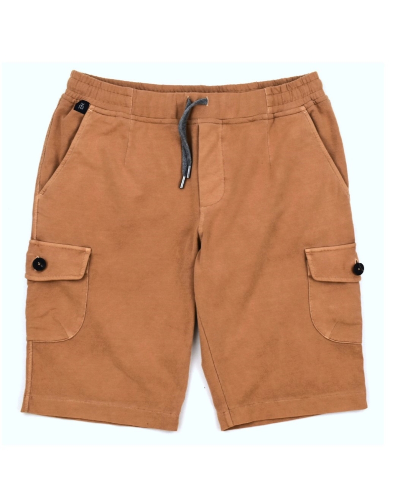 ORGANIC COTTON SOFT FLEECE CARGO BERMUDA