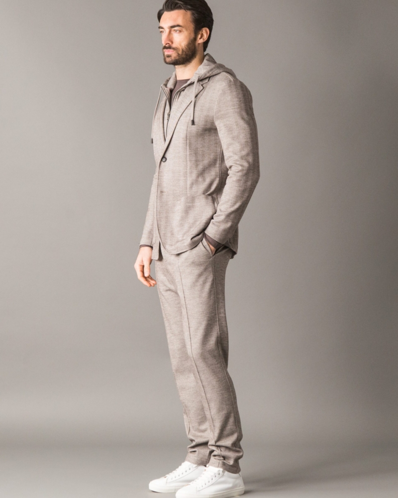 CHEVRON WOOLCOT BLAZER HAND-FINISHED TAILORING DETAILS