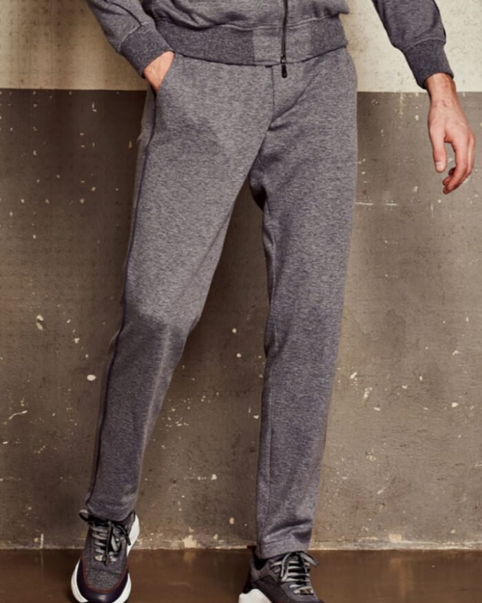 LUXURY SWEATPANTS IN CASHCOT MELANGE DOUBLE FLEECE