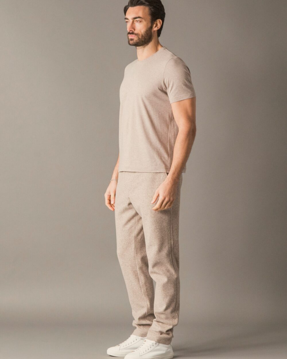 SMART AND CHIC MELANGE COTTON-CASHMERE T-SHIRT