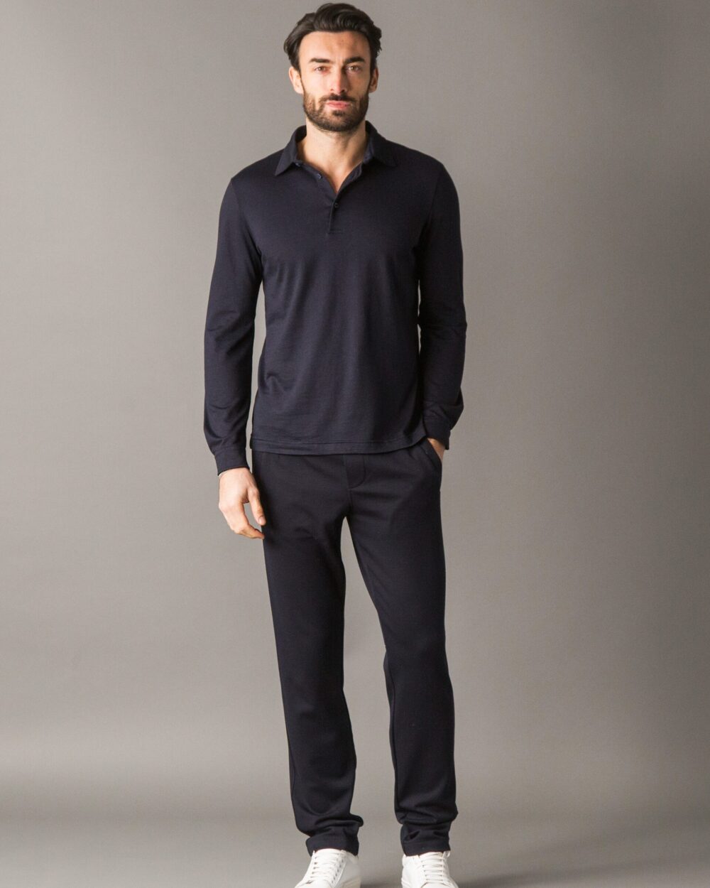 POLO IN COTTON, WOOL, CASHMERE AND LYOCELL JERSEY