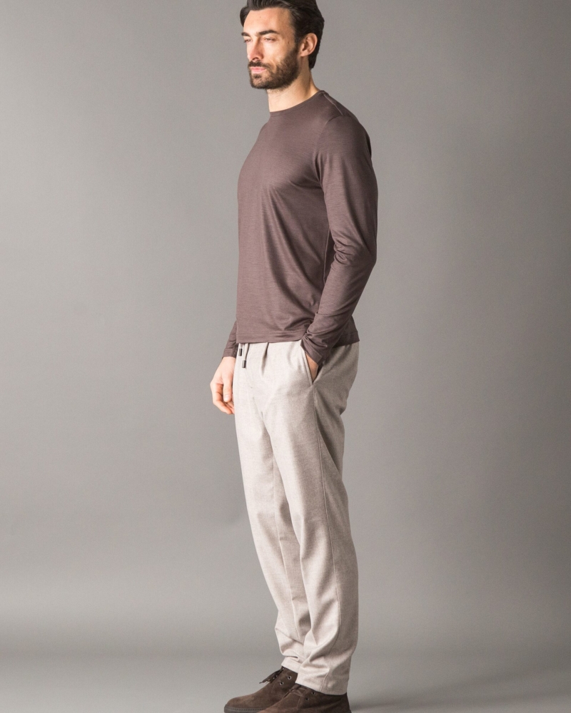 WASHABLE MERINO WOOL LONG-SLEEVE T-SHIRT