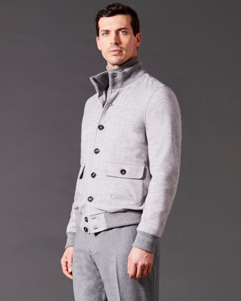 CASUAL AND CHIC WOOLCOT CHEVRON BLOUSON