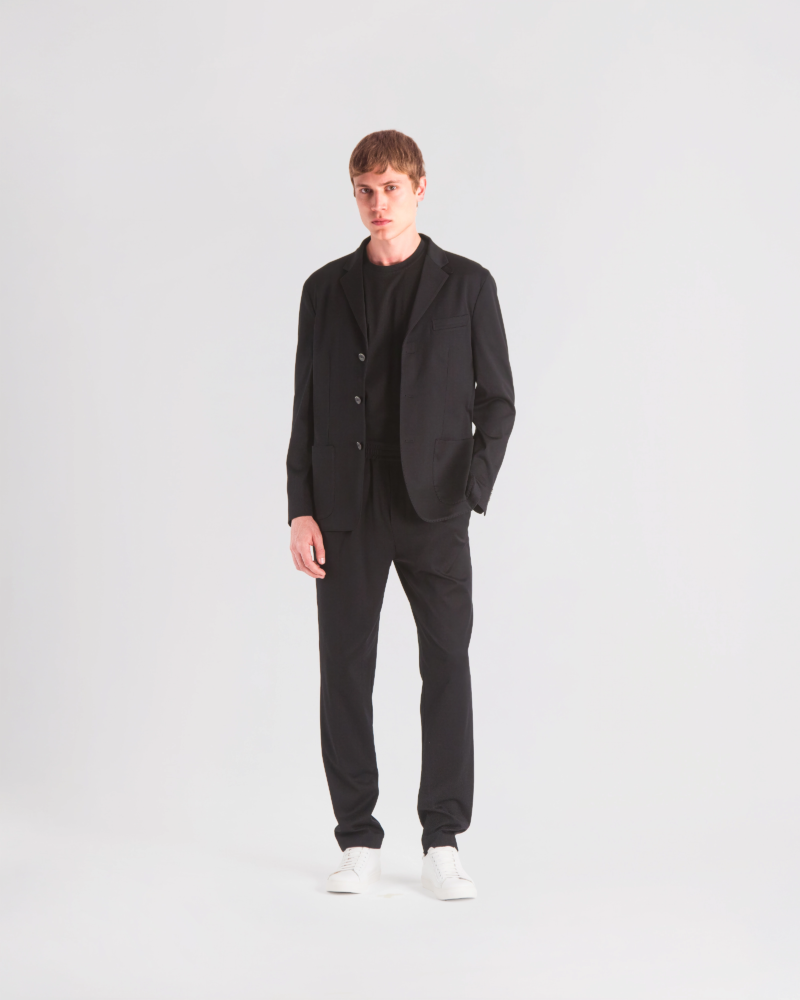 COMFORT‑TREND SOFT‑JERSEY BLAZER