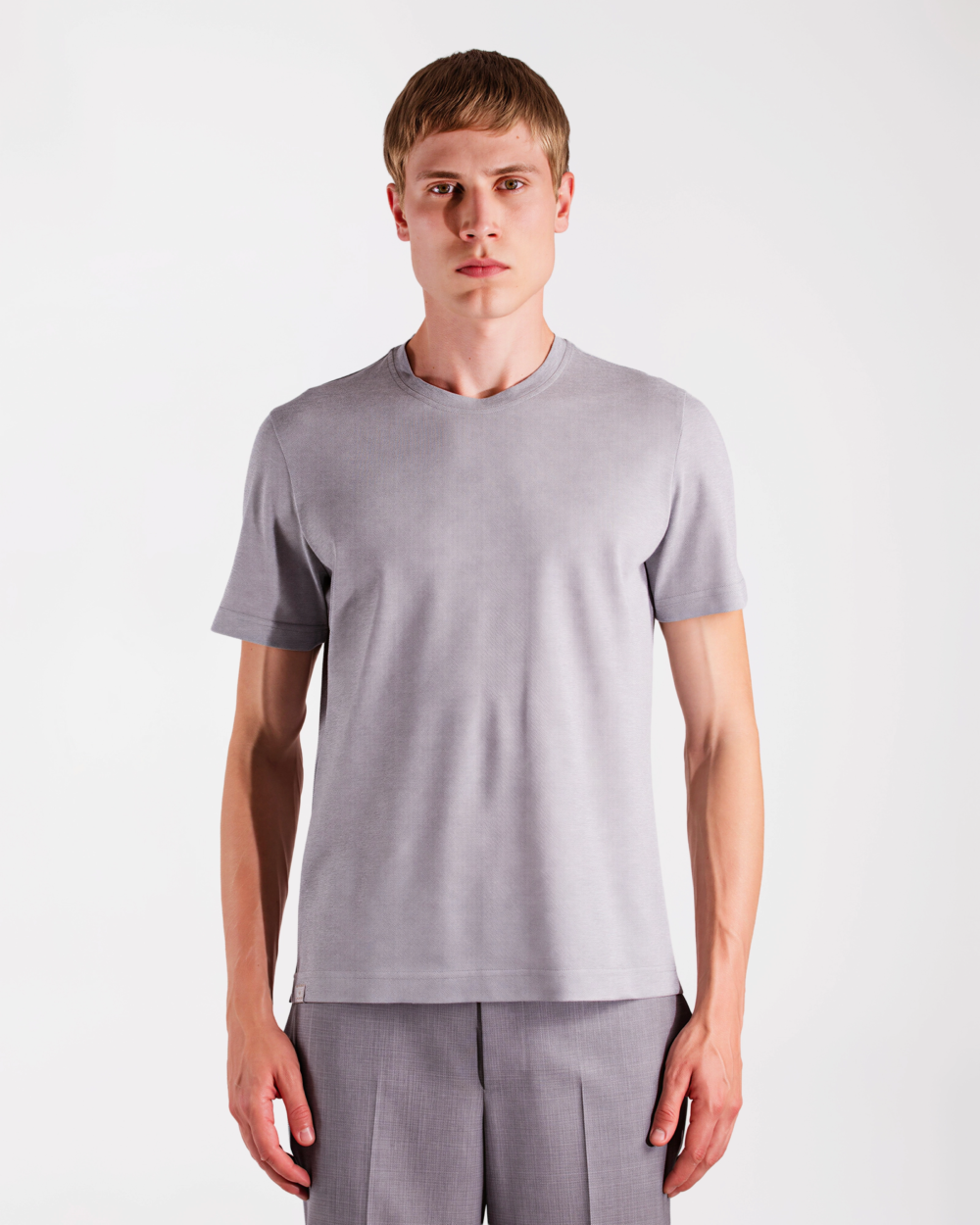 SUPIMA MELANGE COTTON T‑SHIRT